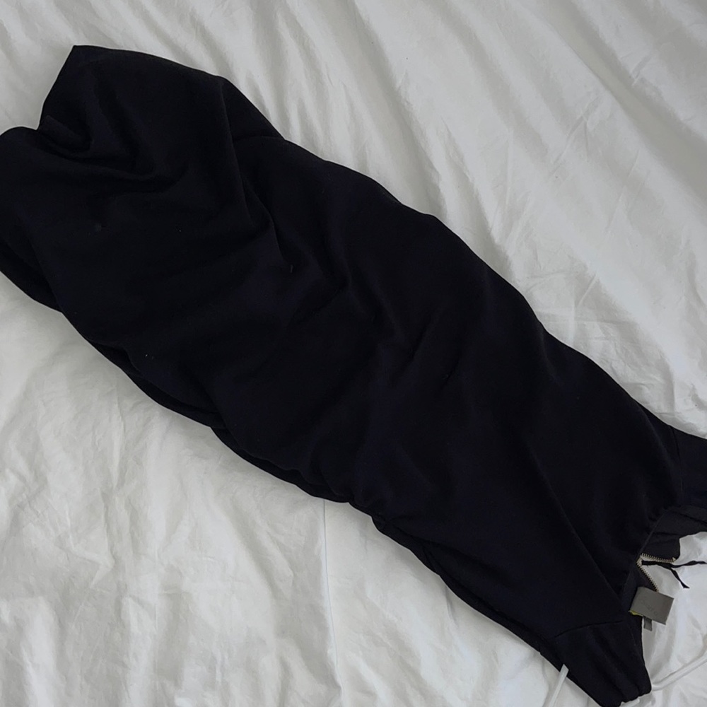 Black tight high neck dress
